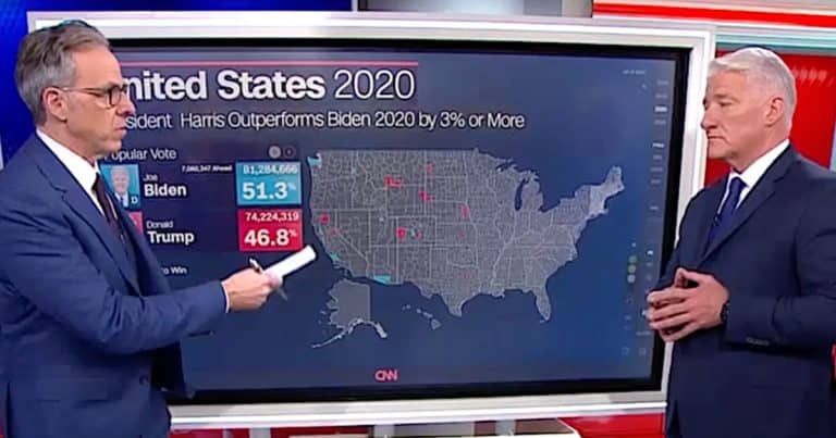 Jake Tapper Stunned by Gray Map Showing How Badly Kamala Underperformed