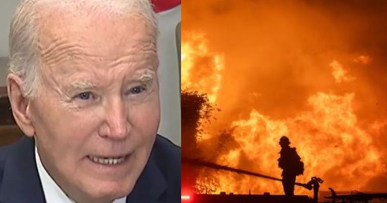 Biden Jokes ‘Fire Away’ About California Wildfires, Stunning Even Vice-President Harris